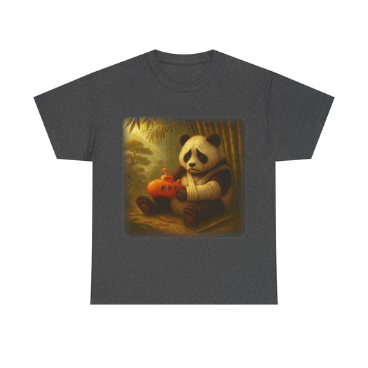 Sad Procrasti-Panda with toy Submarine - T-Shirt