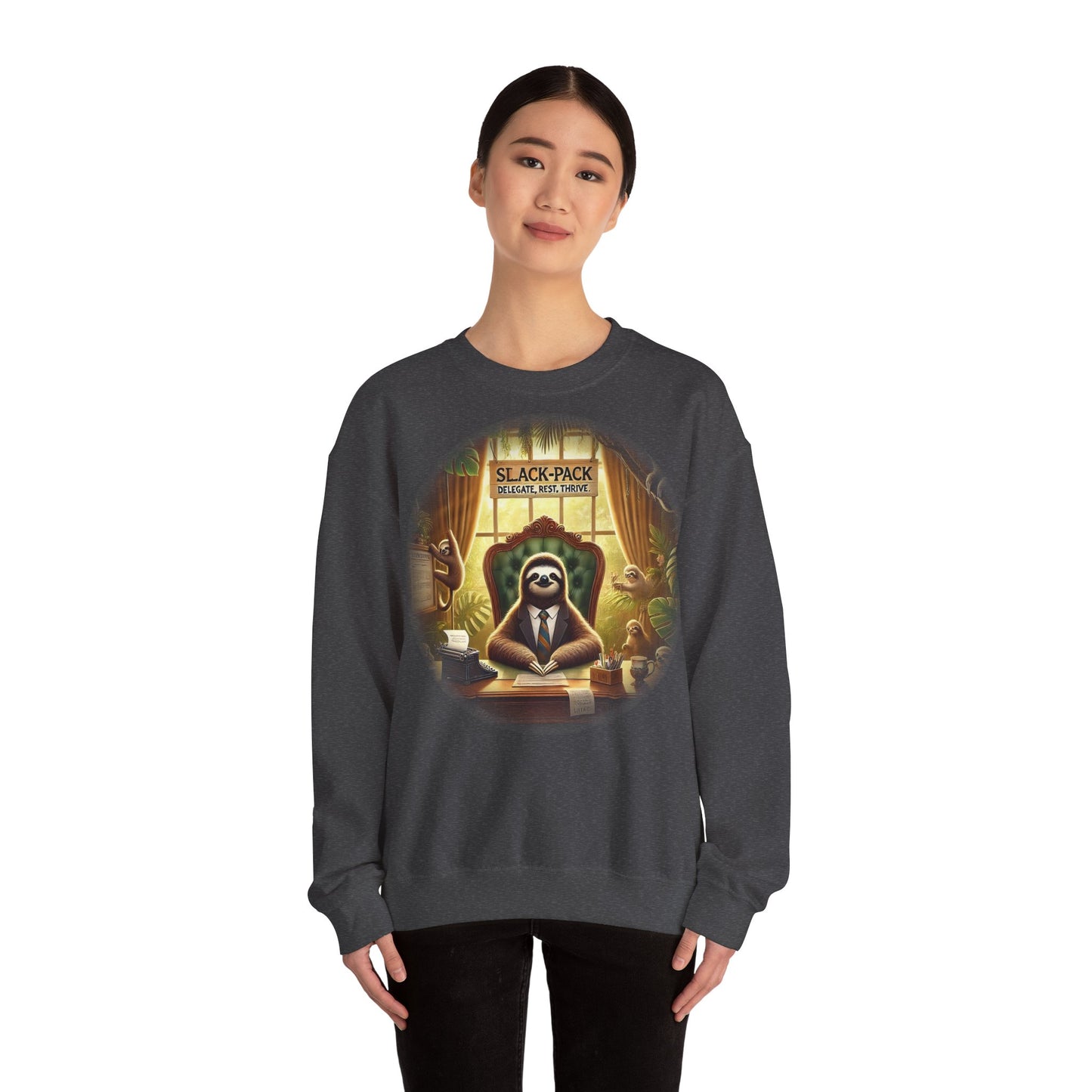 Slanke afgevaardigde luiaard Crewneck sweatshirt - perfect voor ontspannen dagen