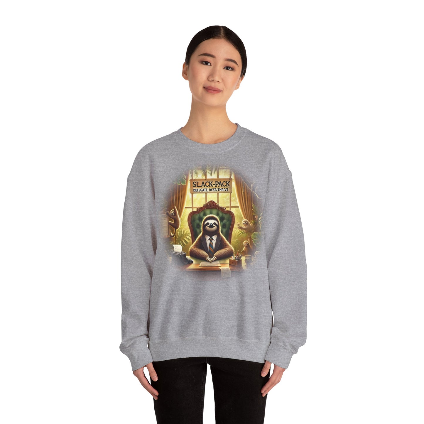 Slanke afgevaardigde luiaard Crewneck sweatshirt - perfect voor ontspannen dagen