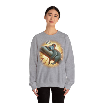 "Kozzie the Koala-Fied Napper" Sweatshirt | Unisex Heavy Blend ™ Crewneck
