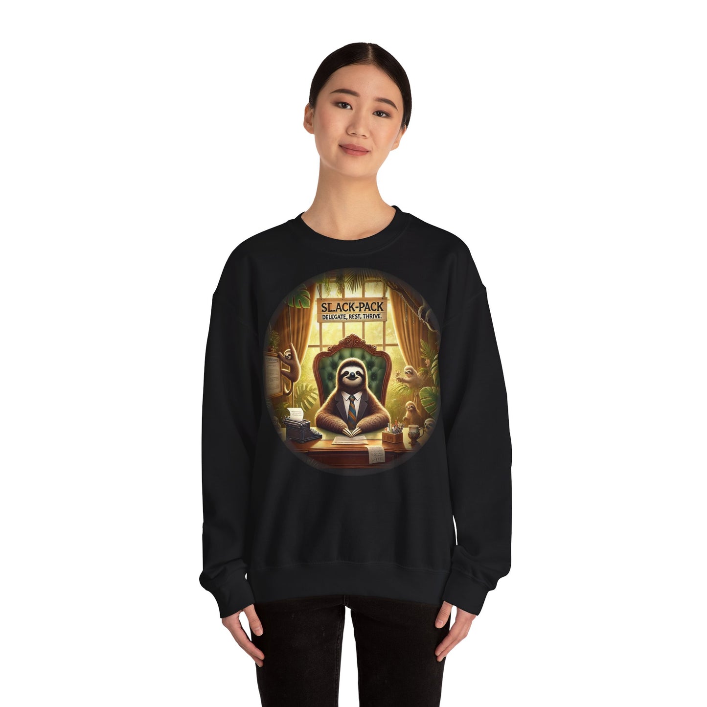Slanke afgevaardigde luiaard Crewneck sweatshirt - perfect voor ontspannen dagen