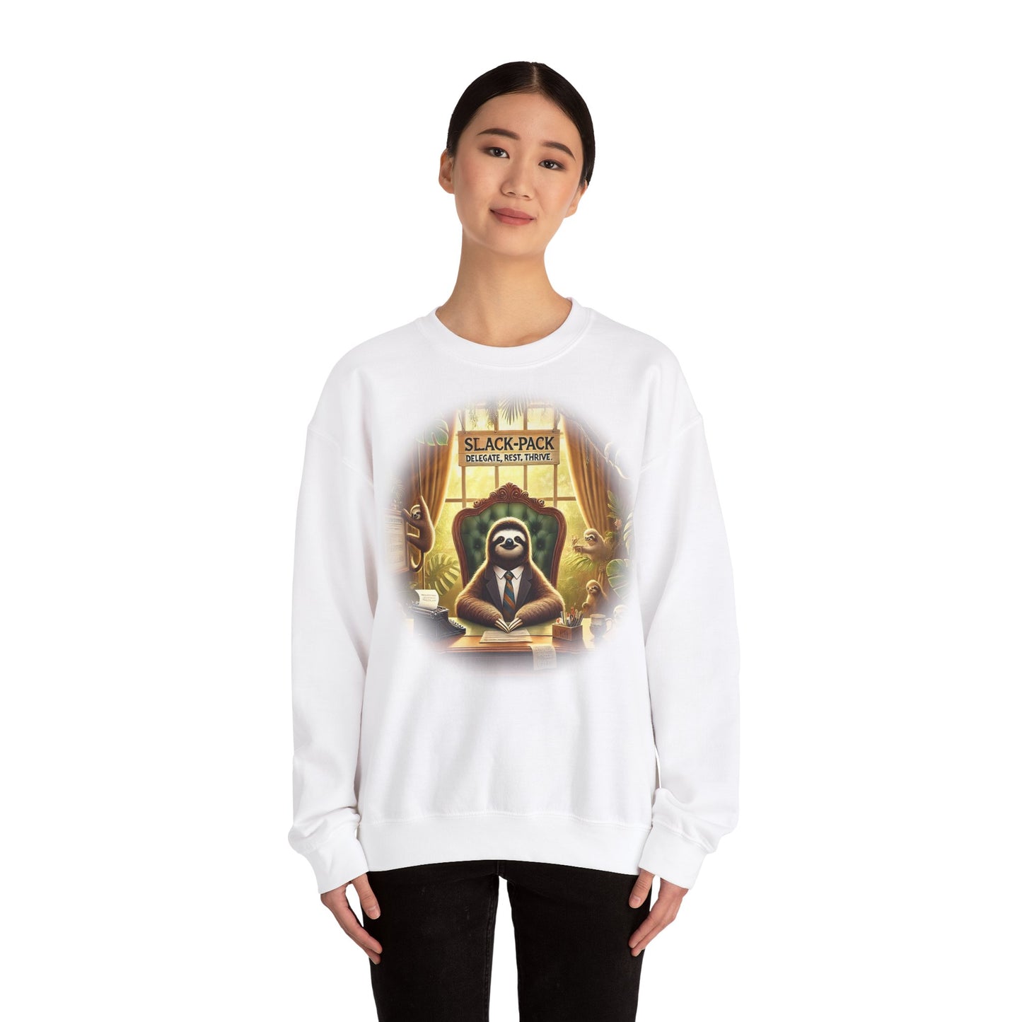 Slanke afgevaardigde luiaard Crewneck sweatshirt - perfect voor ontspannen dagen